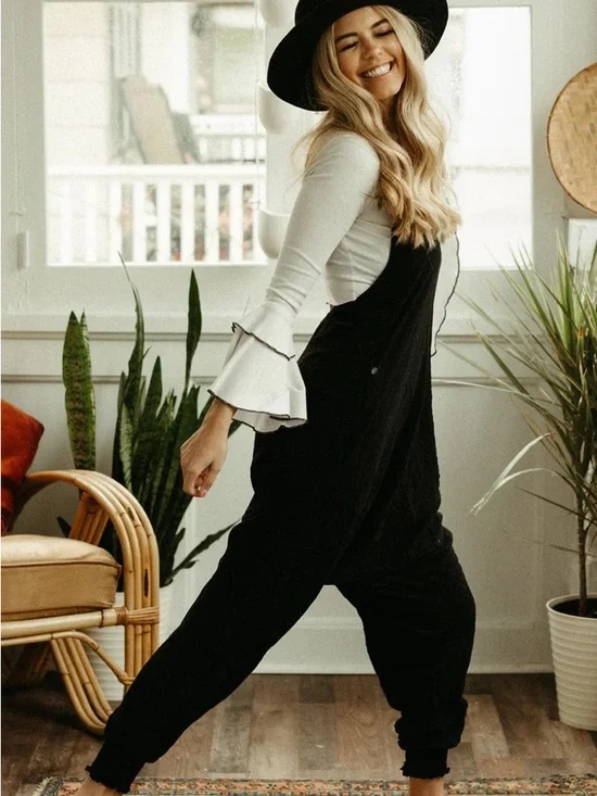 Buddha Pants The Catsuit | Blue Cotton Harem Jumpsuit XS - Picture 7 of 11